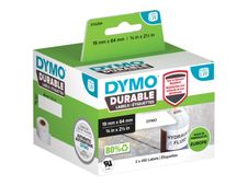 DYMO - Permanente kleeflaag - 64 x 19 mm 900 etiket(ten) (2 rol(len) x 450) etiketten - voor DYMO LabelWriter 310, 315, 320, 330, 400, 450, 4XL, SE450, Wireless