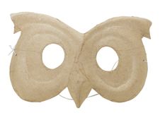 Decopatch - Masque inachevé - chouette - 5 x 15 x 9.5 cm - kraft - papier mâché