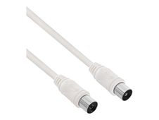 Force Power Lite - Câble d'antenne - IEC connector (9.52mm) mâle pour IEC connector (9.52mm) femelle - 2 m - coaxial - blanc