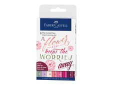 Faber-Castell PITT Artist Pen Handlettering - Set de rotuladores de pincel y de punta fina - permanente - colores surtidos - india ink (paquete de 8)