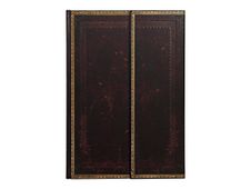 Paperblanks Old Leather Collection - Journal - reliure piquée - grande - 21 x 30 cm - 128 pages - uni - black moroccan - brun