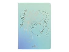 Oberthur - Cahier de notes - A5 (145 x 210 mm) - 100 feuilles / 200 pages - papier ivoire - doublé - couverture couleur menthe