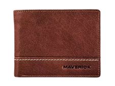 Maverick Rough Gear - Portefeuille - RFID - cuir de buffle pleine fleur à tannage végétal - brun