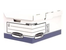 Bankers Box - Caja de almacenamiento - para Folio - pulsera blanca y azul
