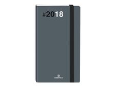 Oberthur Néo Flex 16 Pocket - Agenda - semainier - 89 x 165 mm - papier blanc - couverture grise (pack de 6)