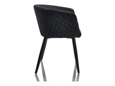 Burocean Ema - Chaise - accoudoirs - velvet polypropylene - noir