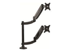 Fellowes Platinum Monitor Arm - Kit de montaje - brazo ajustable - para 2 monitores - plástico, aluminio, acero - negro - tamaño de pantalla: hasta 27" - montable en escritorio