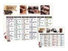 Oberthur - Calendrier cuisine - visualisation de 6 mois - 270 x 210 mm - daté
