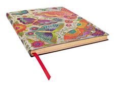 Paperblanks Flexis Flutterbyes Ultra - Cahier de notes - reliure piquée - 180 x 230 mm - 176 feuilles / 88 pages - ligné - multicolore