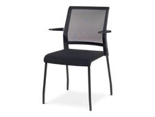 rocada Ergoline - Silla - visitante - reposabrazos - metal - negro, negro epoxy
