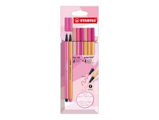 STABILO - Ensemble de feutre fin et de marqueur - shades of pink - couleurs assorties - 8 pièces