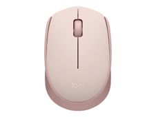 Logitech M171 - Souris - droitiers et gauchers - optique - 3 boutons - sans fil - 2.4 GHz - USB - rose