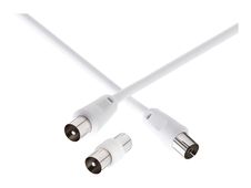 Force Power Lite - Câble d'antenne - IEC connector (9.52mm) mâle pour IEC connector (9.52mm) femelle - 2 m - coaxial - blanc