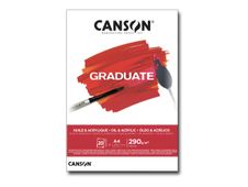 Canson Graduate - Bloc dessin huile et acrylique - 20 feuilles - A4 - 290 gr