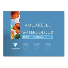 Clairefontaine Etival - Bloc de papier aquarelle grain torchon - 25 feuilles 30 x 40 cm - 200 g/m²