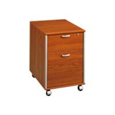 Gautier office MAMBO - Caisson de bureau - mobile - 2 tiroirs - gris. bois poirier