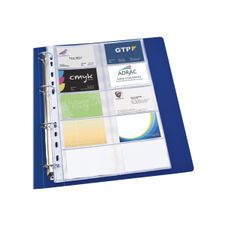 Oxford - 10 Pochettes perforées cartes de visite - A4 - 10/100