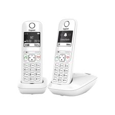 Gigaset AS690 Duo - téléphone sans fil + combiné supplémentaire - blanc