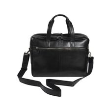 Exacompta Exactive - Sacoche pour ordinateur portable 15,6" - 2 compartiments - cuir noir