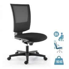 Fauteuil de bureau KILIMA - accoudoirs en option* - noir