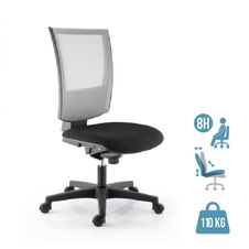 Fauteuil de bureau KILIMA - accoudoirs en option* - gris