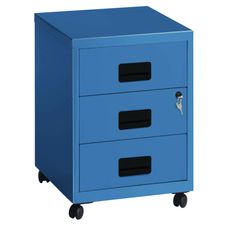 Caisson mobile - 3 tiroirs - bleu