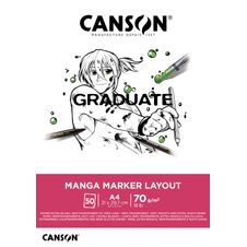 Canson Graduate Manga Marker Layout - Bloc dessin - 50 feuilles - A4 - 70 gr