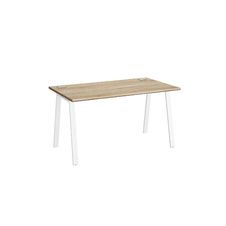 Bureau MAMBO - 140 cm - Pieds métal - Chêne Sonoma/blanc
