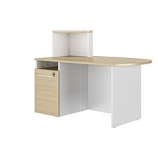 Comptoir d'accueil gauche ZOOM - chêne structuré