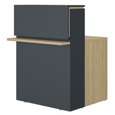 Banque d'accueil droite ZOOM - L80 cm - chêne bocage