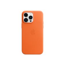 Apple - coque de protection en cuir avec MagSafe pour iPhone 14 Pro Max - orange