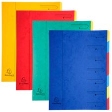 Exacompta Nature Future - Trieur agrafé 7 compartiments - sans élastiques - disponible dans différentes couleurs