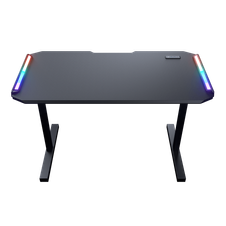 Bureau DEIMUS 120 - Bureau gaming - 122 cm - noir