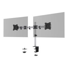 Durable Select - Support écran double jusqu'à 27" - argent métallisé