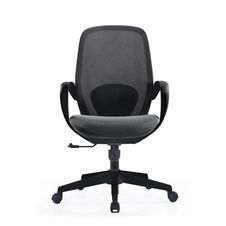 Fauteuil de bureau RIO - accoudoirs fixes - noir