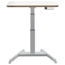 Bureau ERGO – Bureau assis-debout compact – Réglage électrique 65-130cm – Blanc