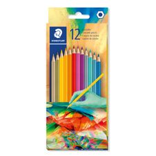 STAEDTLER® - Etui carton 12 crayons de couleur hexagonaux assortis - Edition Multiverse