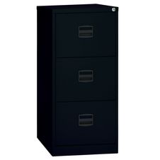 Classeur métallique monobloc professionnels - 3 tiroirs - H102 x L41 x P62 cm - noir