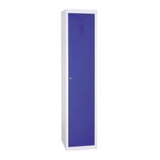 Vestiaire Industrie Propre (à monter) - colonne de départ - H180 x L30 x P51,5 cm - gris/bleu