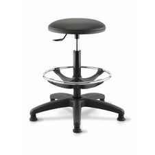 Siege technique TECNIK TC10 - tabouret assis-debout - hauteur réglable jusqu'à 80 cm - repose-pieds réglable - noir