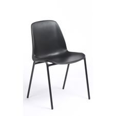 Chaise CHARLOTTE - pieds noirs sans accroche - noir