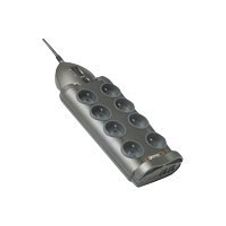 INFOSEC S8 LAN TV - Multiprise parafoudre 8 prises - parasurtenseur 2500 W