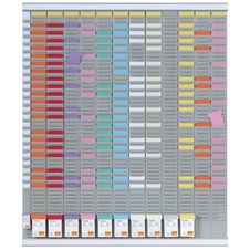 Nobo - Planning annuel à fiches T - 12 colonnes - 80 x 96 cm