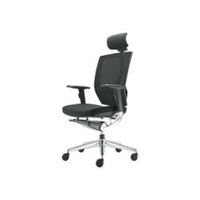 Fauteuil de bureau - 4X - Accoudoirs réglables  - Appuie-tête - Noir 
