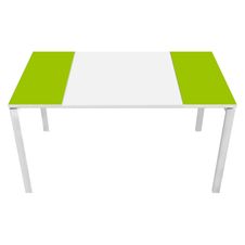 Table de réunion EASYDESK - L220 x P114 x H75 cm - blanc/vert