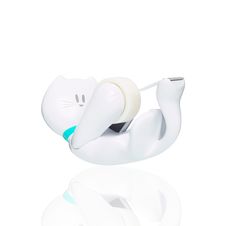 Dévidoir Scotch Chat + 1 rouleau 19mm x 8,9m