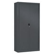 Armoire haute monobloc Class 900 - 180 x 90 x 43 cm - corps et rideaux anthracite
