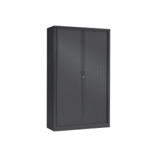 Armoire haute monobloc à rideaux GENERIC - 198 x 120 x 43 cm - corps et rideaux anthracite