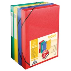 Exacompta - 4 Boîtes de classement - A4 - dos 40 mm - couleurs assorties