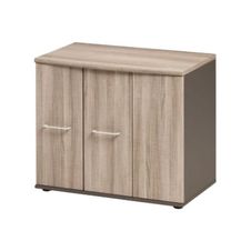 Rangement bas JAZZ+ - L80 x H71 x P48 - 3 portes - Chêne gris